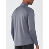 image:imageNORTHYARD Mens Quarter Zip Pullover Athletic Running Shirt Long Sleeve  14 Zip Top Quick Dry Lightweight Moisture Wicking Breathable Reflective Strips Performance Workout Gym Hiking SportsSmokegrey