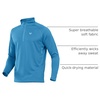 image:imageNORTHYARD Mens Quarter Zip Pullover Athletic Running Shirt Long Sleeve  14 Zip Top Quick Dry Lightweight Moisture Wicking Breathable Reflective Strips Performance Workout Gym Hiking SportsLakeblue