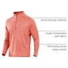 image:imageNORTHYARD Mens Quarter Zip Pullover Athletic Running Shirt Long Sleeve  14 Zip Top Quick Dry Lightweight Moisture Wicking Breathable Reflective Strips Performance Workout Gym Hiking SportsRedheather