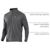 image:imageNORTHYARD Mens Quarter Zip Pullover Athletic Running Shirt Long Sleeve  14 Zip Top Quick Dry Lightweight Moisture Wicking Breathable Reflective Strips Performance Workout Gym Hiking SportsGreyheather