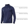 image:imageNORTHYARD Mens Quarter Zip Pullover Athletic Running Shirt Long Sleeve  14 Zip Top Quick Dry Lightweight Moisture Wicking Breathable Reflective Strips Performance Workout Gym Hiking SportsNavy