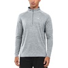 image:imageNORTHYARD Mens Quarter Zip Pullover Athletic Running Shirt Long Sleeve  14 Zip Top Quick Dry Lightweight Moisture Wicking Breathable Reflective Strips Performance Workout Gym Hiking SportsLightheather