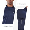 image:imageNORTHYARD Mens Quarter Zip Pullover Athletic Running Shirt Long Sleeve  14 Zip Top Quick Dry Lightweight Moisture Wicking Breathable Reflective Strips Performance Workout Gym Hiking SportsNavy