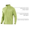 image:imageNORTHYARD Mens Quarter Zip Pullover Athletic Running Shirt Long Sleeve  14 Zip Top Quick Dry Lightweight Moisture Wicking Breathable Reflective Strips Performance Workout Gym Hiking SportsLightgreenheather