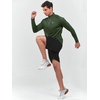 image:imageNORTHYARD Mens Quarter Zip Pullover Athletic Running Shirt Long Sleeve  14 Zip Top Quick Dry Lightweight Moisture Wicking Breathable Reflective Strips Performance Workout Gym Hiking SportsArmygreen