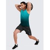 image:imageNORTHYARD Mens Tank Top Workout Lightweight Sleeveless Shirt for Running  Gym UPF50 protection moisturewicking quickdry 4way stretch vented back reflective logos Tagless relaxed fitGradientlakeblue