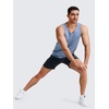 image:imageNORTHYARD Mens Tank Top Workout Lightweight Sleeveless Shirt for Running  Gym UPF50 protection moisturewicking quickdry 4way stretch vented back reflective logos Tagless relaxed fitBlueheather