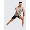 image:imageNORTHYARD Mens Tank Top Workout Lightweight Sleeveless Shirt for Running  Gym UPF50 protection moisturewicking quickdry 4way stretch vented back reflective logos Tagless relaxed fitGreyheather