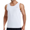image:imageNORTHYARD Mens Tank Top Workout Lightweight Sleeveless Shirt for Running  Gym UPF50 protection moisturewicking quickdry 4way stretch vented back reflective logos Tagless relaxed fitWhite