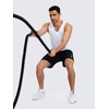 image:imageNORTHYARD Mens Tank Top Workout Lightweight Sleeveless Shirt for Running  Gym UPF50 protection moisturewicking quickdry 4way stretch vented back reflective logos Tagless relaxed fitWhite