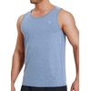 image:imageNORTHYARD Mens Tank Top Workout Lightweight Sleeveless Shirt for Running  Gym UPF50 protection moisturewicking quickdry 4way stretch vented back reflective logos Tagless relaxed fitBlueheather