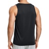 image:imageNORTHYARD Mens Tank Top Workout Lightweight Sleeveless Shirt for Running  Gym UPF50 protection moisturewicking quickdry 4way stretch vented back reflective logos Tagless relaxed fitBlack
