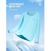 image:imageNORTHYARD Mens UPF 50 Rash Guard Long Sleeve Swim Sun Shirt Quick Dry  Breathable Mesh Back Water Slurry Printing Graphic Moisture Wicking 4Way Stretch Swimming Fishing Surfing Water SportSkyblue