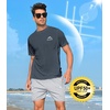 image:imageNORTHYARD Mens UPF 50 Swim Rash Guard Short Sleeve Workout Shirt  Sun UV Protection Quick Dry Athletic Running Gym Beach Work Casual Hiking Cool Lightweight Crew NeckDarkgrey