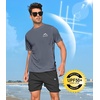 image:imageNORTHYARD Mens UPF 50 Swim Rash Guard Short Sleeve Workout Shirt  Sun UV Protection Quick Dry Athletic Running Gym Beach Work Casual Hiking Cool Lightweight Crew NeckCloud