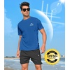 image:imageNORTHYARD Mens UPF 50 Swim Rash Guard Short Sleeve Workout Shirt  Sun UV Protection Quick Dry Athletic Running Gym Beach Work Casual Hiking Cool Lightweight Crew NeckRoyalblue