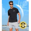 image:imageNORTHYARD Mens UPF 50 Swim Rash Guard Short Sleeve Workout Shirt  Sun UV Protection Quick Dry Athletic Running Gym Beach Work Casual Hiking Cool Lightweight Crew NeckBlack