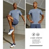 image:imageNORTHYARD Mens UPF 50 Swim Rash Guard Short Sleeve Workout Shirt  Sun UV Protection Quick Dry Athletic Running Gym Beach Work Casual Hiking Cool Lightweight Crew NeckBlue Heather