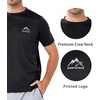image:imageNORTHYARD Mens UPF 50 Swim Rash Guard Short Sleeve Workout Shirt  Sun UV Protection Quick Dry Athletic Running Gym Beach Work Casual Hiking Cool Lightweight Crew NeckBlack