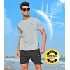 image:imageNORTHYARD Mens UPF 50 Swim Rash Guard Short Sleeve Workout Shirt  Sun UV Protection Quick Dry Athletic Running Gym Beach Work Casual Hiking Cool Lightweight Crew NeckSmoke Heather