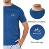 image:imageNORTHYARD Mens UPF 50 Swim Rash Guard Short Sleeve Workout Shirt  Sun UV Protection Quick Dry Athletic Running Gym Beach Work Casual Hiking Cool Lightweight Crew NeckRoyalblue