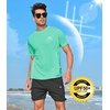 image:imageNORTHYARD Mens UPF 50 Swim Rash Guard Short Sleeve Workout Shirt  Sun UV Protection Quick Dry Athletic Running Gym Beach Work Casual Hiking Cool Lightweight Crew NeckMintgreen