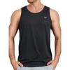 image:imageNORTHYARD Mens Tank Top Workout Lightweight Sleeveless Shirt for Running  Gym UPF50 protection moisturewicking quickdry 4way stretch vented back reflective logos Tagless relaxed fitBlack