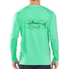 image:imageNORTHYARD Mens UPF 50 Rash Guard Long Sleeve Swim Sun Shirt Quick Dry  Breathable Mesh Back Water Slurry Printing Graphic Moisture Wicking 4Way Stretch Swimming Fishing Surfing Water SportMintgreen