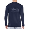 image:imageNORTHYARD Mens UPF 50 Rash Guard Long Sleeve Swim Sun Shirt Quick Dry  Breathable Mesh Back Water Slurry Printing Graphic Moisture Wicking 4Way Stretch Swimming Fishing Surfing Water SportNavy