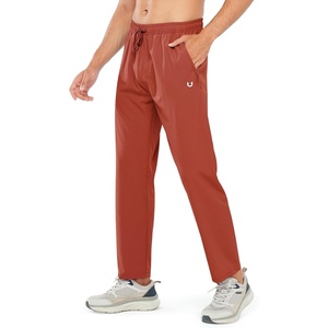 image:imageNORTHYARD Mens Athletic Pants Running Workout Gym Lightweight Quick Dry  Track Jogging Casual Sweatpants Sports Zipper Pockets Elastic Waist Breathable 4Way Stretch Cooling Reflective StripsRedclay