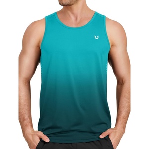 image:imageNORTHYARD Mens Tank Top Workout Lightweight Sleeveless Shirt for Running  Gym UPF50 protection moisturewicking quickdry 4way stretch vented back reflective logos Tagless relaxed fitGradientlakeblue