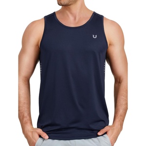 image:imageNORTHYARD Mens Tank Top Workout Lightweight Sleeveless Shirt for Running  Gym UPF50 protection moisturewicking quickdry 4way stretch vented back reflective logos Tagless relaxed fitNavy