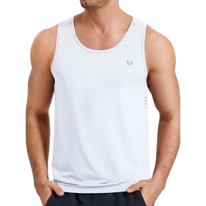 image:imageNORTHYARD Mens Tank Top Workout Lightweight Sleeveless Shirt for Running  Gym UPF50 protection moisturewicking quickdry 4way stretch vented back reflective logos Tagless relaxed fitWhite