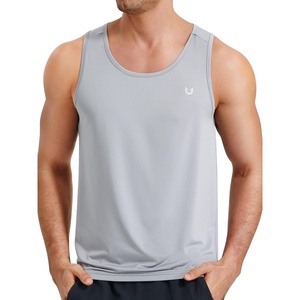 image:imageNORTHYARD Mens Tank Top Workout Lightweight Sleeveless Shirt for Running  Gym UPF50 protection moisturewicking quickdry 4way stretch vented back reflective logos Tagless relaxed fitLightgrey