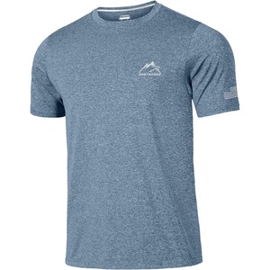 image:imageNORTHYARD Mens UPF 50 Swim Rash Guard Short Sleeve Workout Shirt  Sun UV Protection Quick Dry Athletic Running Gym Beach Work Casual Hiking Cool Lightweight Crew NeckBlue Heather