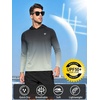 image:imageNORTHYARD Mens Fishing Sun Hoodie Long Sleeve UPF 50 Rash Guard Shirts  Lightweight Quick Dry Swim Shirt UV Protection Breathable Moisture Wicking Swimming Hiking Beach Golf Water SportGradient Darkgrey