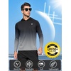 image:imageNORTHYARD Mens Fishing Sun Hoodie Long Sleeve UPF 50 Rash Guard Shirts  Lightweight Quick Dry Swim Shirt UV Protection Breathable Moisture Wicking Swimming Hiking Beach Golf Water SportGradient Black Grey