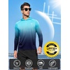image:imageNORTHYARD Mens Fishing Sun Hoodie Long Sleeve UPF 50 Rash Guard Shirts  Lightweight Quick Dry Swim Shirt UV Protection Breathable Moisture Wicking Swimming Hiking Beach Golf Water SportGradient Darkblue