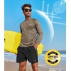 image:imageNORTHYARD Mens Sun Protection Shirts UPF 50 Long Sleeve Running Workout  Swim Rash Guard Quick Dry Lightweight Moisture Wicking Cool UV SPF Athletic Hiking Sports Beach Water Fishing SwimmingWarmtaupe