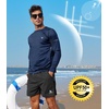 image:imageNORTHYARD Mens Sun Protection Shirts UPF 50 Long Sleeve Running Workout  Swim Rash Guard Quick Dry Lightweight Moisture Wicking Cool UV SPF Athletic Hiking Sports Beach Water Fishing SwimmingNavy