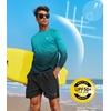 image:imageNORTHYARD Mens Sun Protection Shirts UPF 50 Long Sleeve Running Workout  Swim Rash Guard Quick Dry Lightweight Moisture Wicking Cool UV SPF Athletic Hiking Sports Beach Water Fishing SwimmingGradientlakeblue