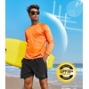 image:imageNORTHYARD Mens Sun Protection Shirts UPF 50 Long Sleeve Running Workout  Swim Rash Guard Quick Dry Lightweight Moisture Wicking Cool UV SPF Athletic Hiking Sports Beach Water Fishing SwimmingOrange
