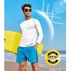 image:imageNORTHYARD Mens Sun Protection Shirts UPF 50 Long Sleeve Running Workout  Swim Rash Guard Quick Dry Lightweight Moisture Wicking Cool UV SPF Athletic Hiking Sports Beach Water Fishing SwimmingWhite