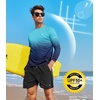image:imageNORTHYARD Mens Sun Protection Shirts UPF 50 Long Sleeve Running Workout  Swim Rash Guard Quick Dry Lightweight Moisture Wicking Cool UV SPF Athletic Hiking Sports Beach Water Fishing SwimmingGradientdarkblue