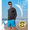 image:imageNORTHYARD Mens Sun Protection Shirts UPF 50 Long Sleeve Running Workout  Swim Rash Guard Quick Dry Lightweight Moisture Wicking Cool UV SPF Athletic Hiking Sports Beach Water Fishing SwimmingBlack