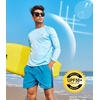 image:imageNORTHYARD Mens Sun Protection Shirts UPF 50 Long Sleeve Running Workout  Swim Rash Guard Quick Dry Lightweight Moisture Wicking Cool UV SPF Athletic Hiking Sports Beach Water Fishing SwimmingSkyblue