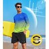 image:imageNORTHYARD Mens Sun Protection Shirts UPF 50 Long Sleeve Running Workout  Swim Rash Guard Quick Dry Lightweight Moisture Wicking Cool UV SPF Athletic Hiking Sports Beach Water Fishing SwimmingGradientbluegreen