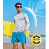 image:imageNORTHYARD Mens Sun Protection Shirts UPF 50 Long Sleeve Running Workout  Swim Rash Guard Quick Dry Lightweight Moisture Wicking Cool UV SPF Athletic Hiking Sports Beach Water Fishing SwimmingLightgrey