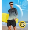 image:imageNORTHYARD Mens Sun Protection Shirts UPF 50 Long Sleeve Running Workout  Swim Rash Guard Quick Dry Lightweight Moisture Wicking Cool UV SPF Athletic Hiking Sports Beach Water Fishing SwimmingGradientdarkgrey