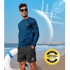 image:imageNORTHYARD Mens Sun Protection Shirts UPF 50 Long Sleeve Running Workout  Swim Rash Guard Quick Dry Lightweight Moisture Wicking Cool UV SPF Athletic Hiking Sports Beach Water Fishing SwimmingDarkblue
